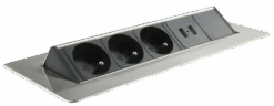Bloc De Prises Pivotant 3 Prises 2P+T Avec 2 Ports USB Arlux