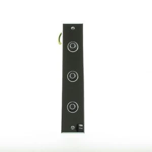 Plaque Rectangle Europa Arnould Acier Brossé - 3 Boutons Poussoirs 3 Plaque Rectangle Europa Arnould Acier Brossé - 3 Boutons Poussoirs