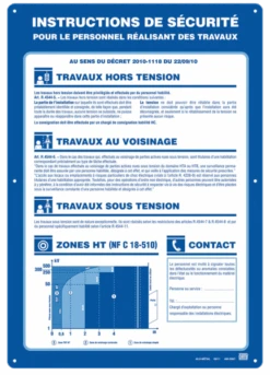 Affiche De Signalisation Catu - Pour Consignes De Sécurité - 6 Trous De Montage - Aluminium