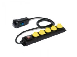 Bloc 5 Socles Clapet Nf + Cable H07rnf 3g1,5mm + Interrupteur + Protection Differentielle 30ma - Pro - BP5I7+FDDI - CEBA