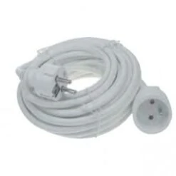 Cordon Prolongateur - Rallonge HO5VVF 3X1.5mm² - 5 Mètres - Noir - Franelec